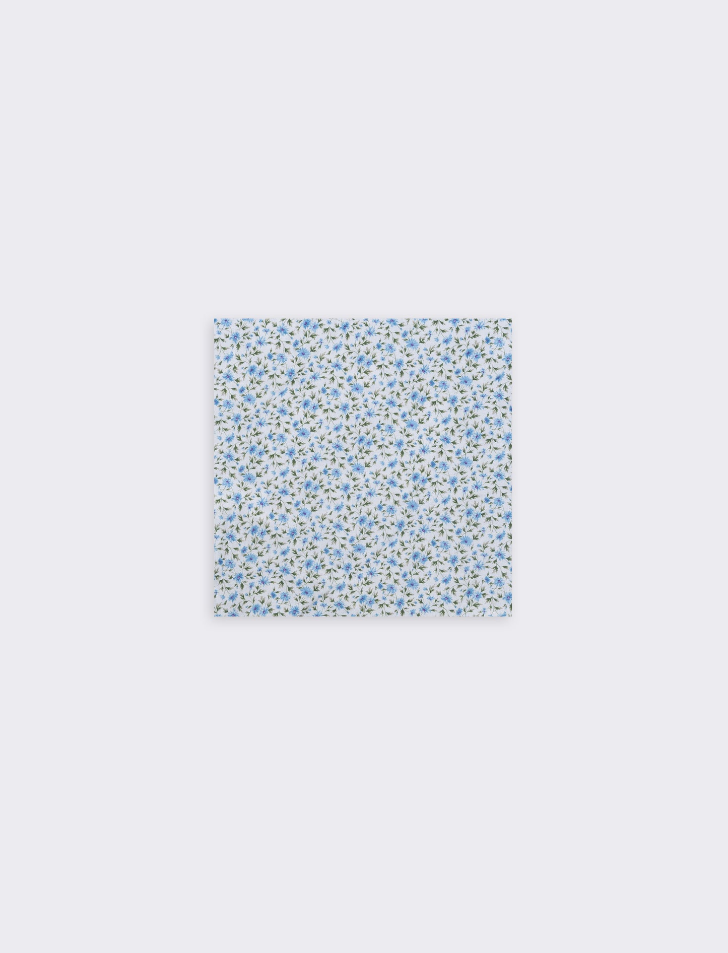 Foulard triangolo con fiorellini e pizzo - Azzurro