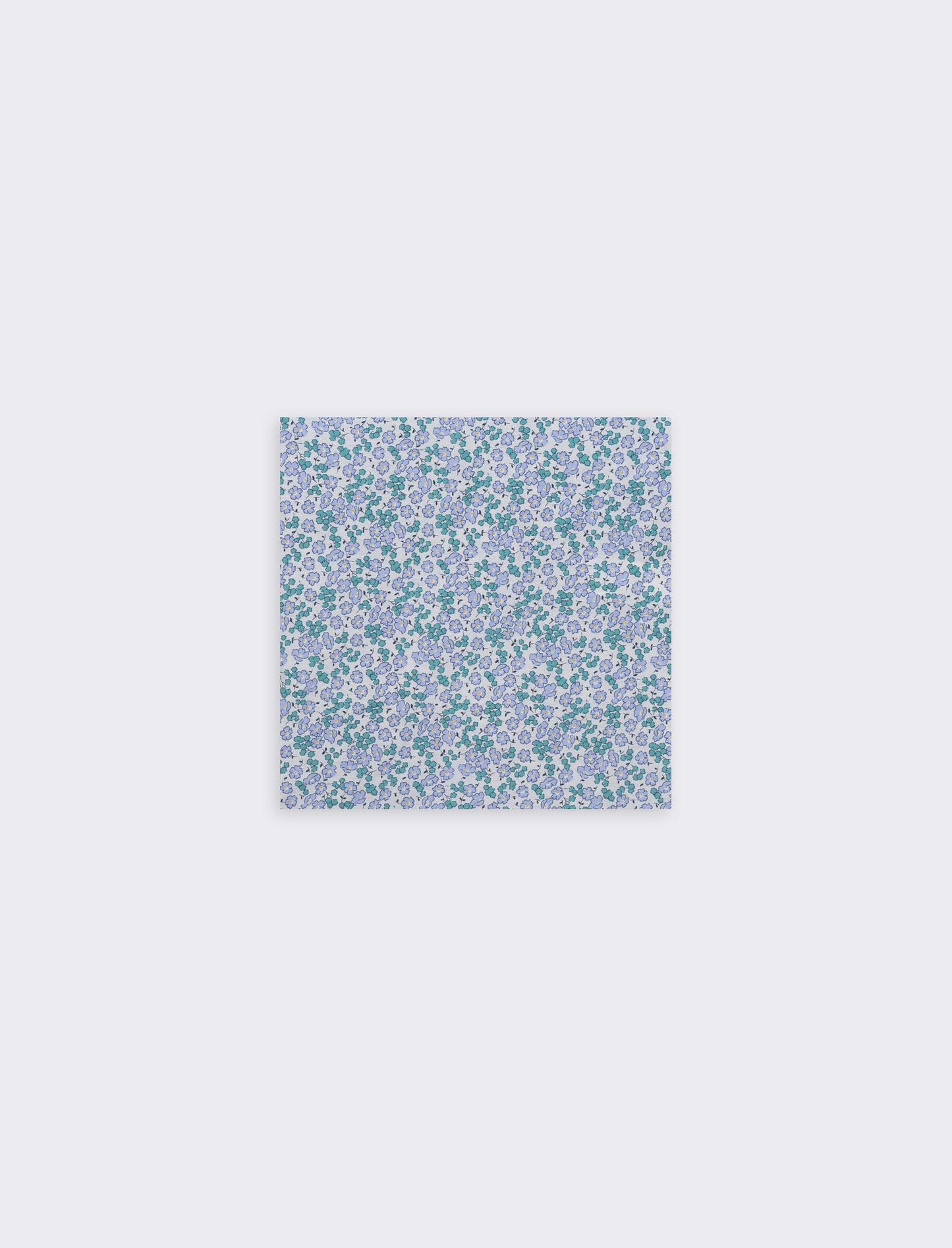 Triangle scarf with floral pattern and lace - Purple