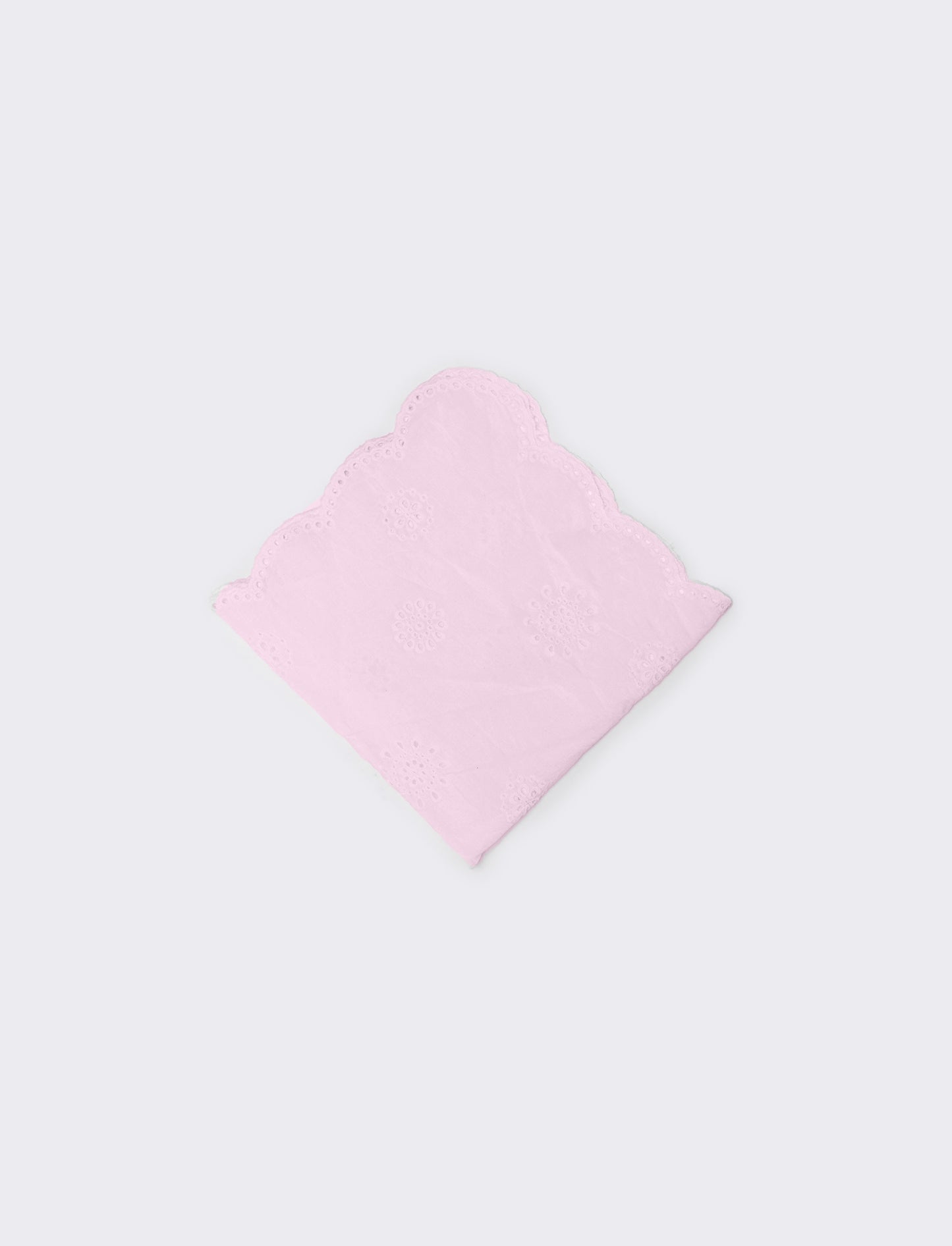 Foulard bambina con pizzo sangallo - Rosa