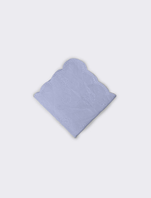 Foulard bambina con pizzo sangallo - Azzurro