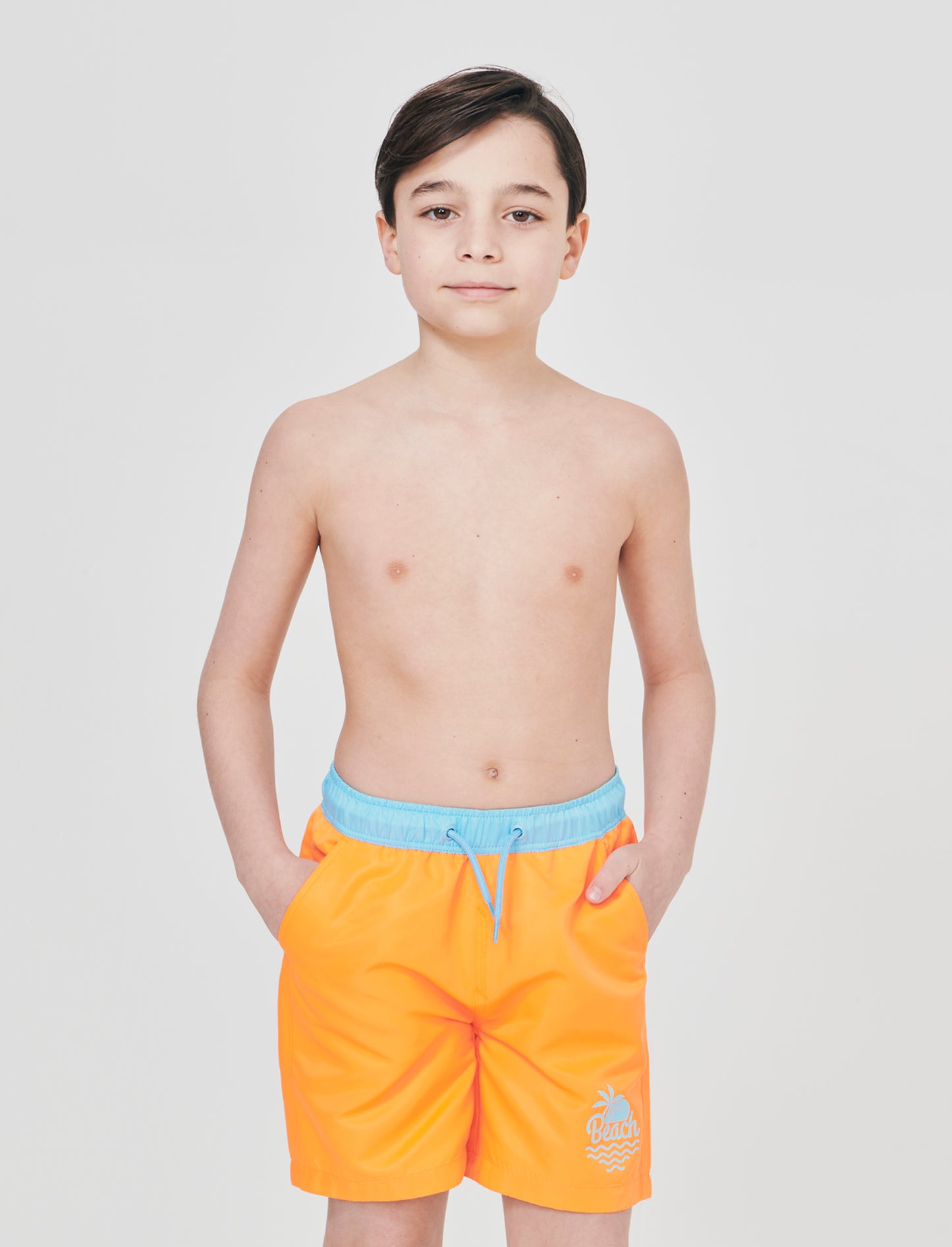 Bicolored boxer costume with bustier - Orange