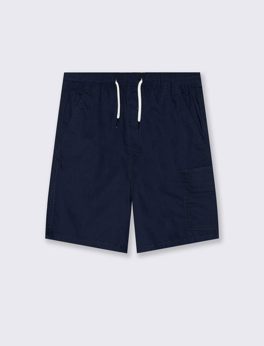 Bermuda in cotone tinta unita versatili - Blu
