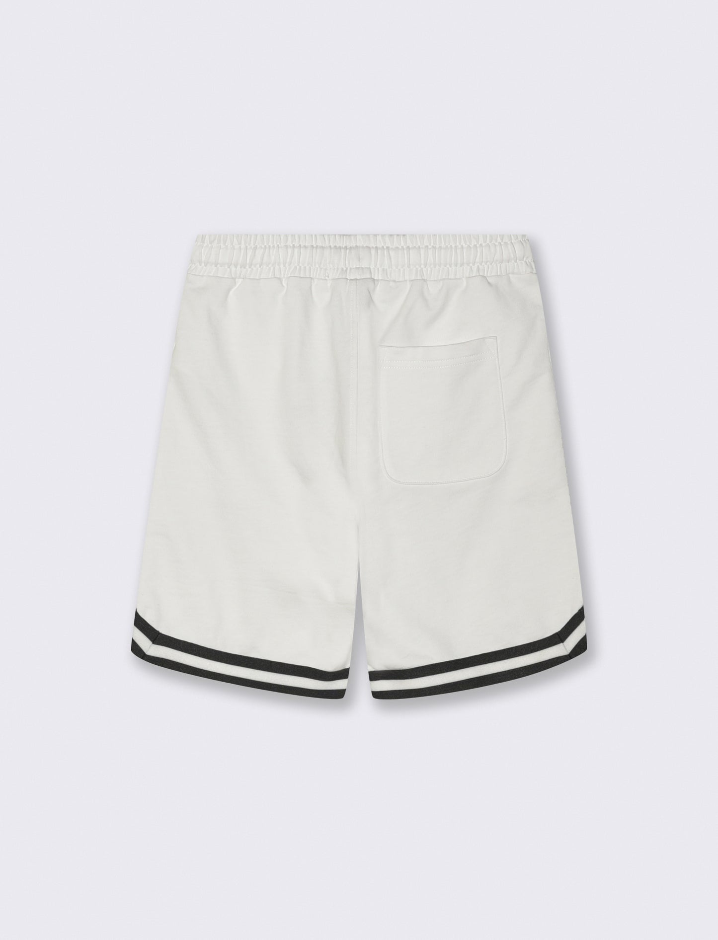 Bermuda in felpa sporty con stampa - Bianco