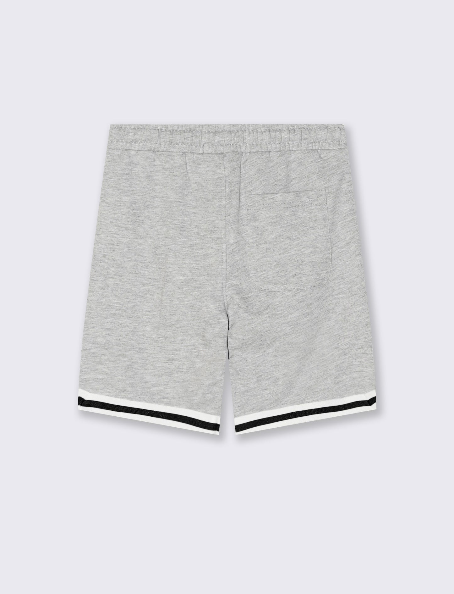Bermuda in felpa sporty con stampa - Grigio mel.