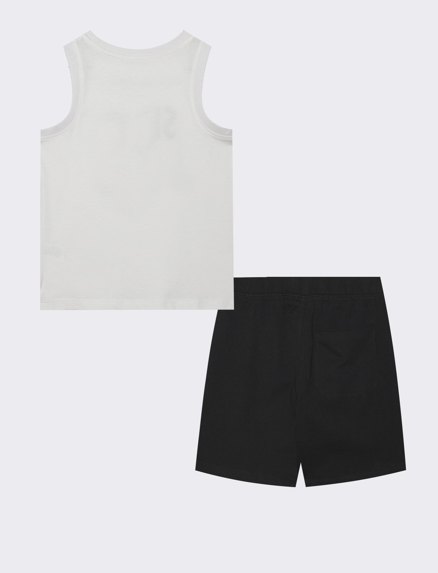 Completo Bermuda e Canotta in Jersey - Bianco