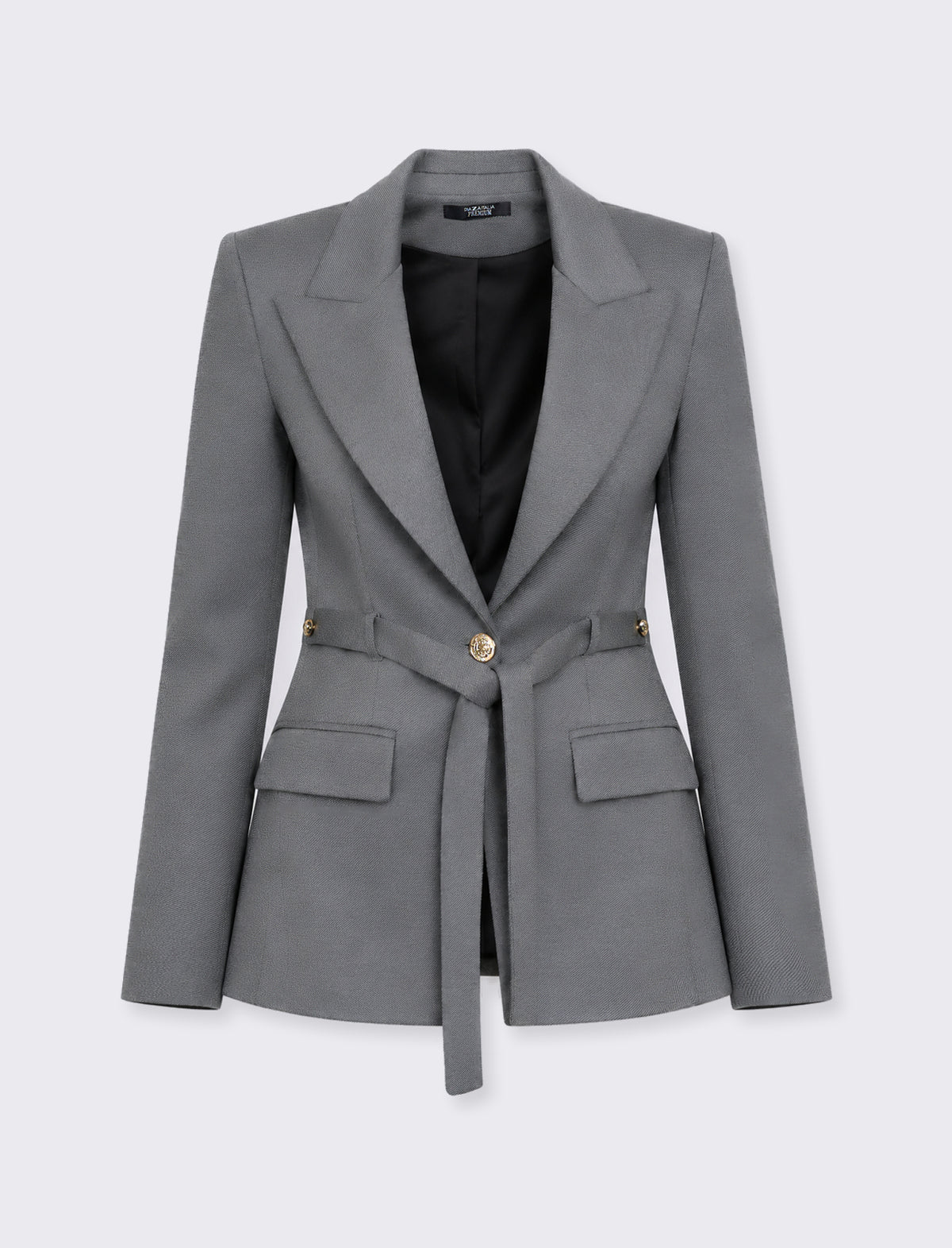 Slim herringbone jacket - White