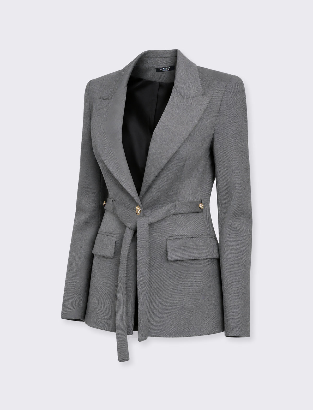 Slim herringbone jacket - White
