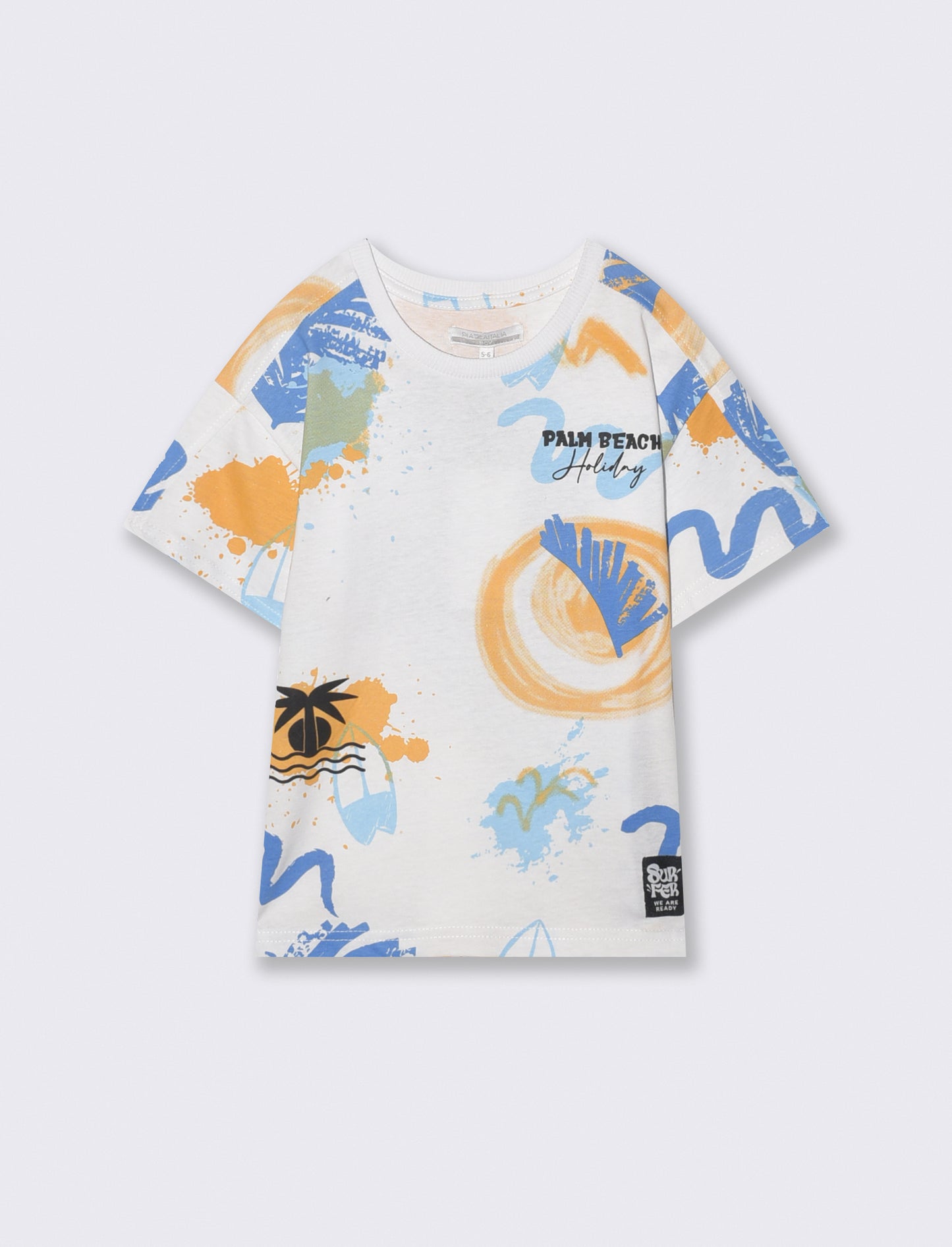 T-shirt fantasia mezza manica in jersey - Fantasia