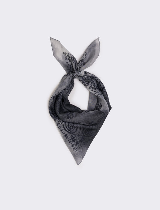 Foulard quadrato tie die paisley - Nero