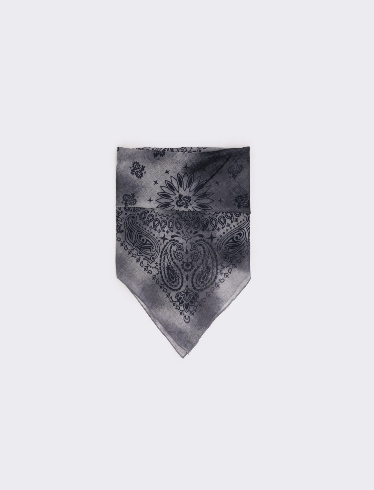 Square tie-dye paisley scarf - Black