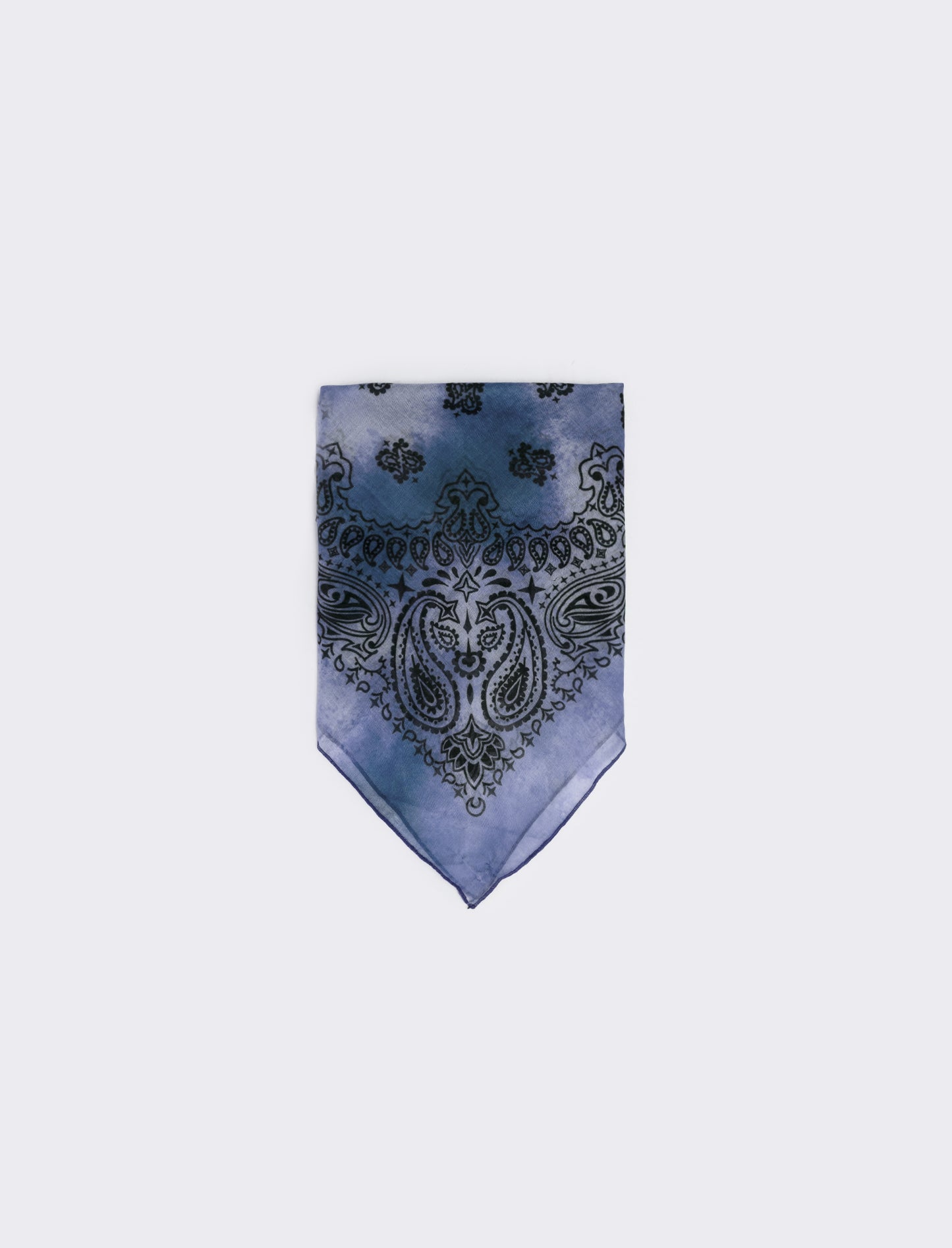 Square tie-dye paisley scarf - Blue