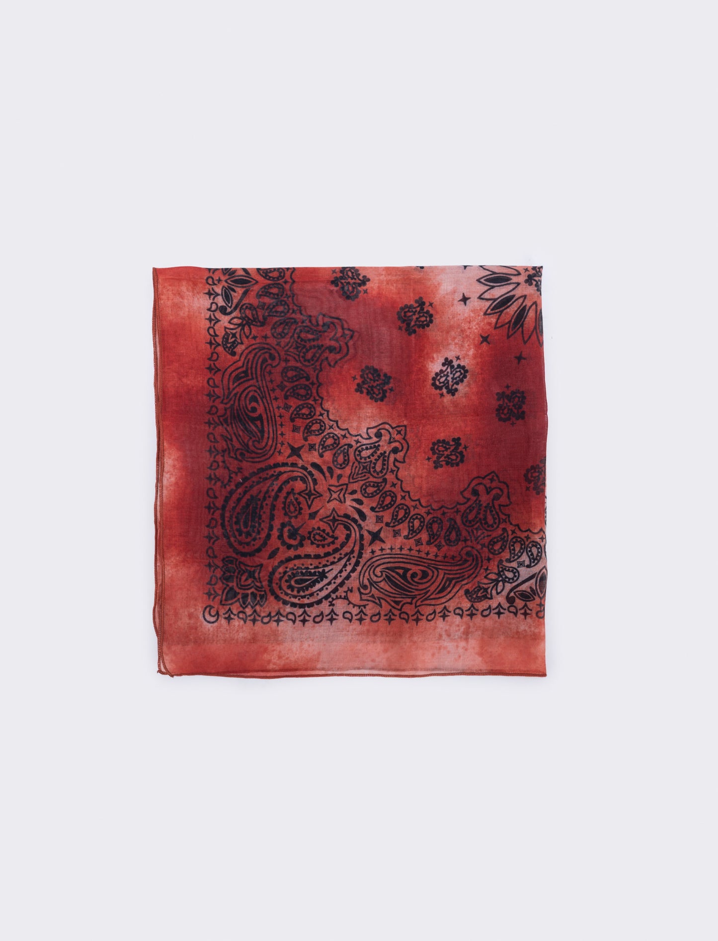 Foulard quadrato tie die stampa paisley - Arancio
