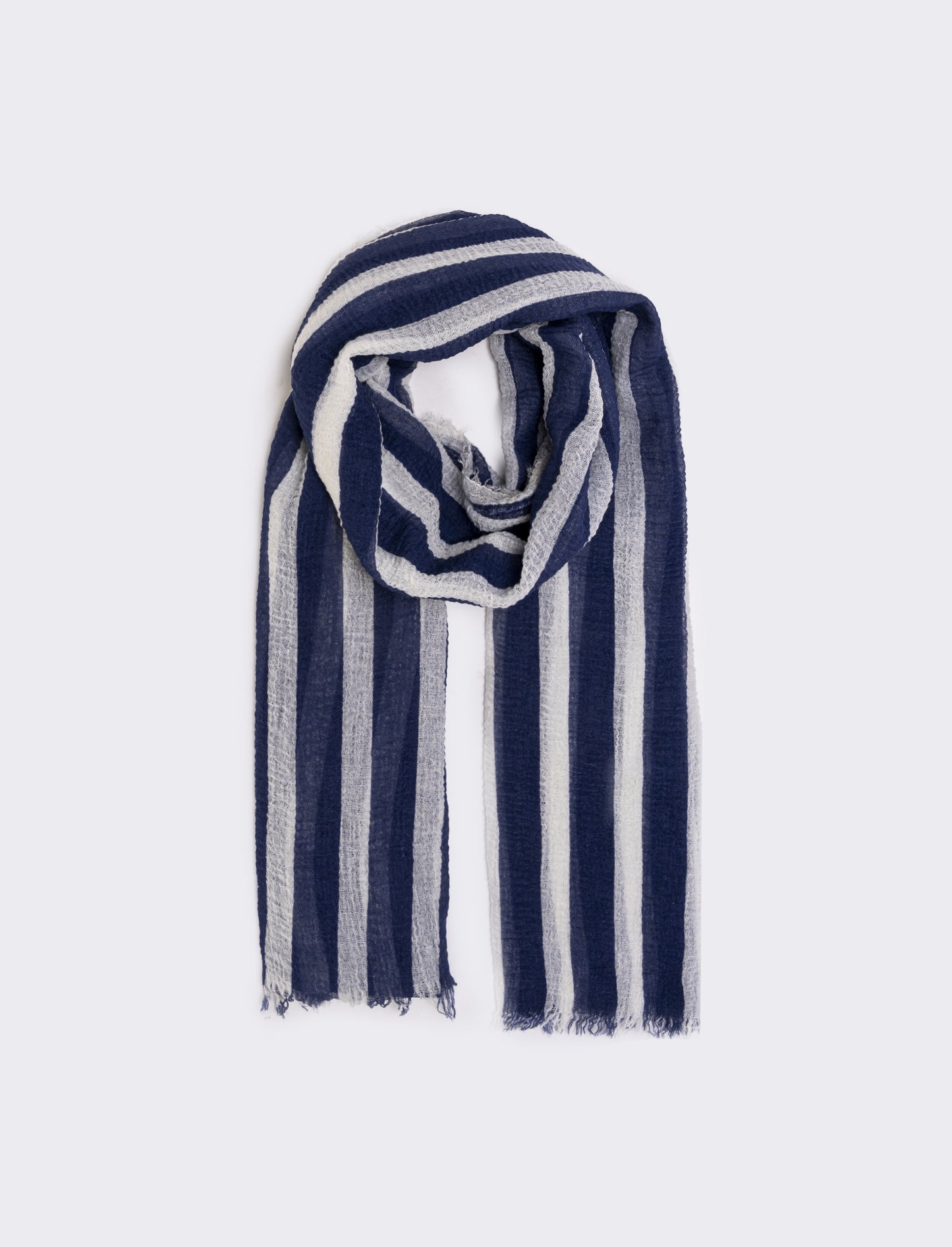 Foulard grande righe per uomo - Blu