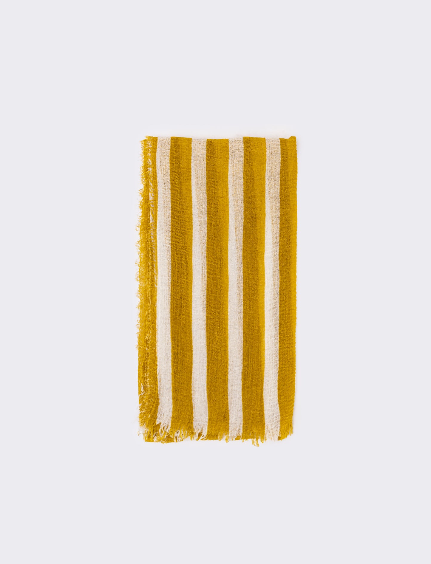 Large striped scarf for men - Yellow