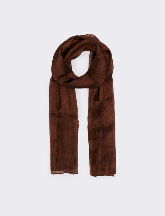 Foulard e stola in vari tessuti - Marrone