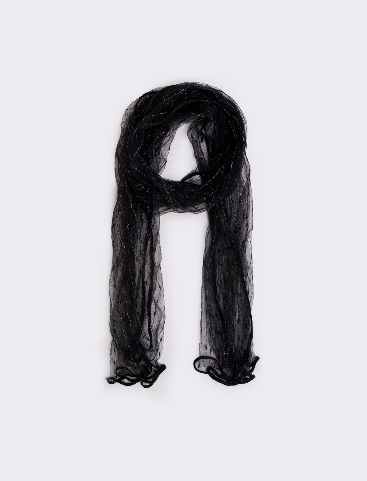Foulard e stola in vari tessuti - Nero