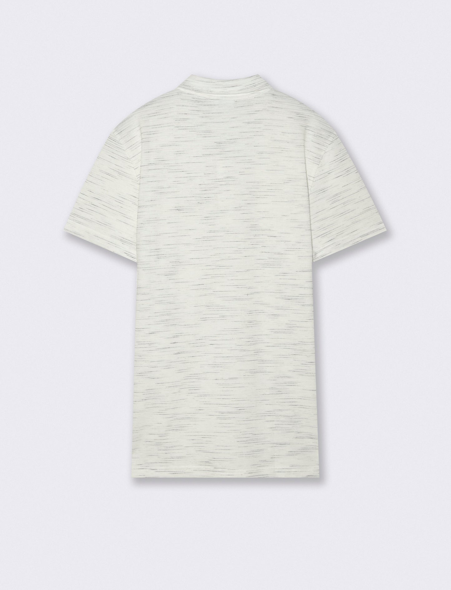 Polo Slub Injected con Colletto a Revers - Bianco