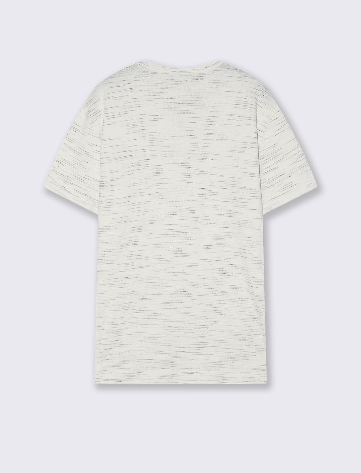 T-shirt serafino slub con bottoni legno - Bianco