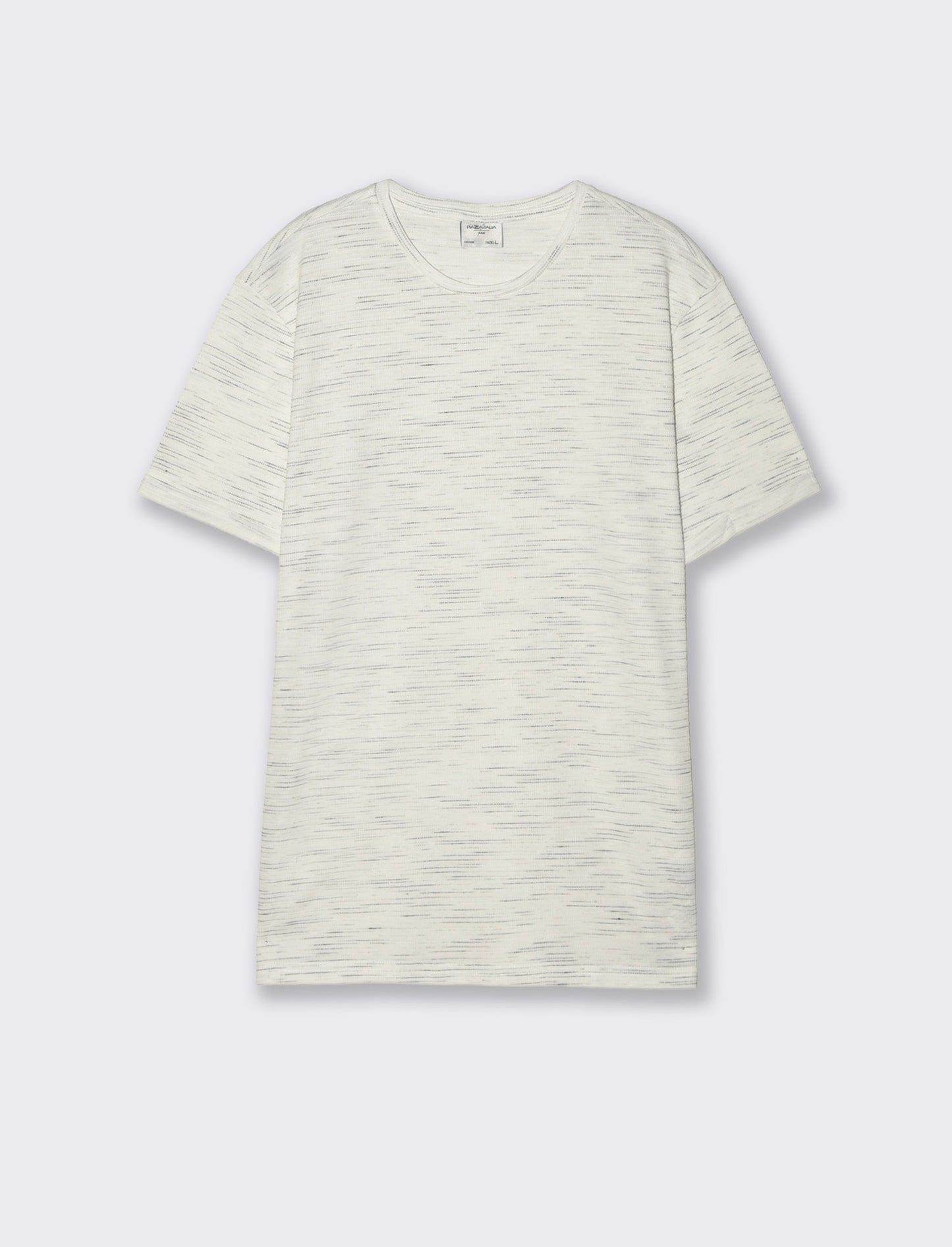 T-shirt girocollo slub injected maniche corte - Bianco