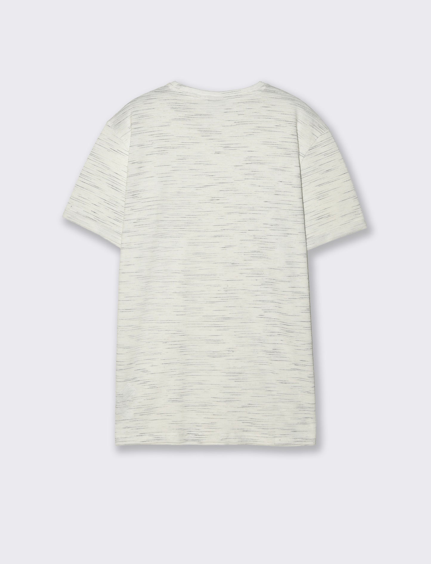 T-shirt girocollo slub injected maniche corte - Bianco