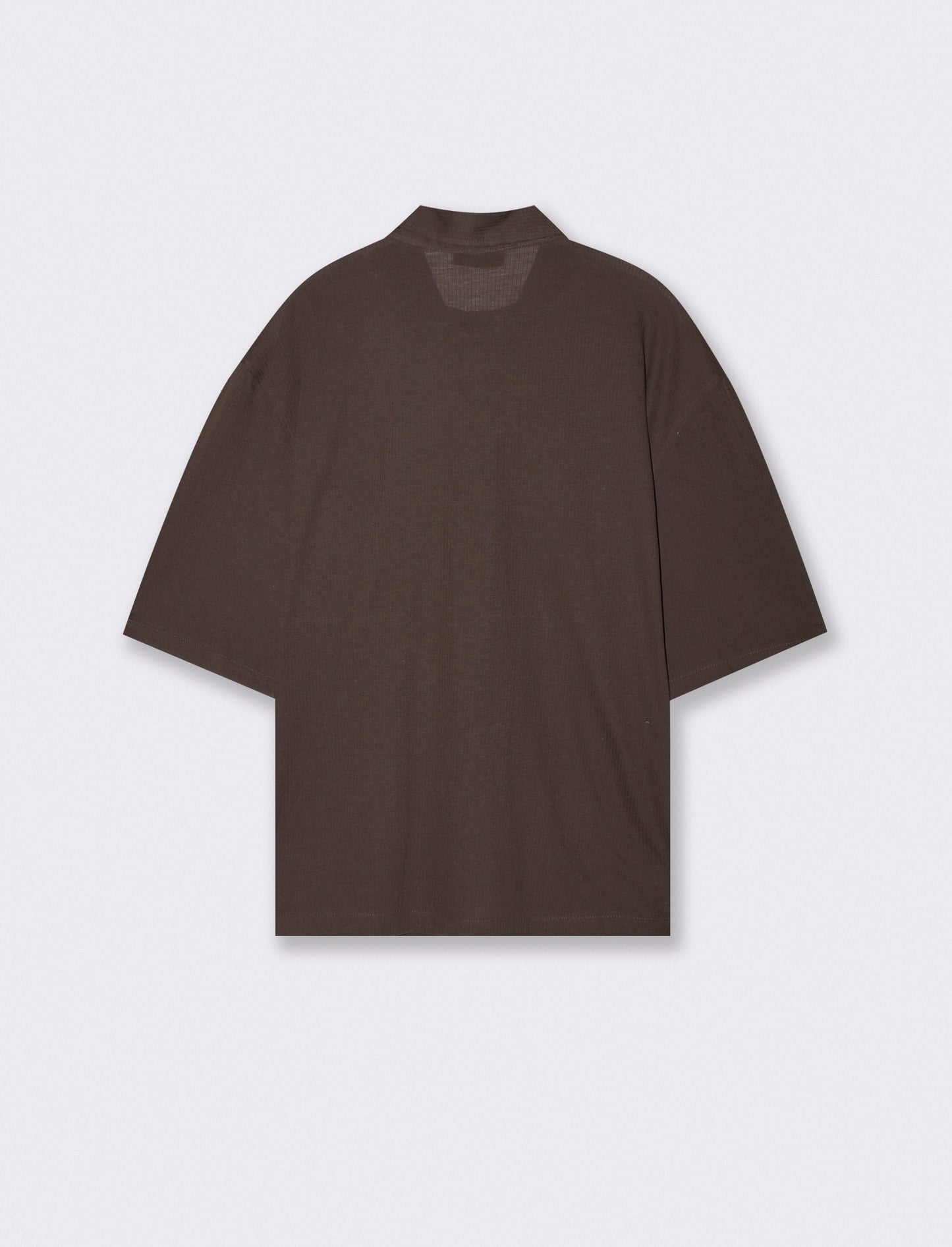 CAMICIA IN MISTO COTONE JACQUARD A COSTE - Moro