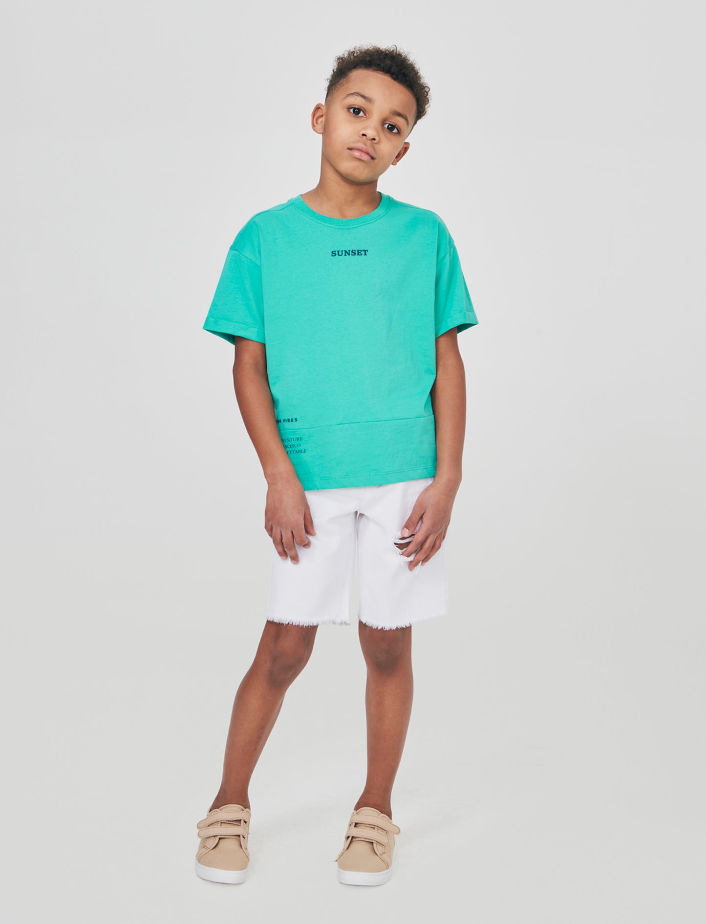 Bermuda denim bianco con rotture fashion - Bianco