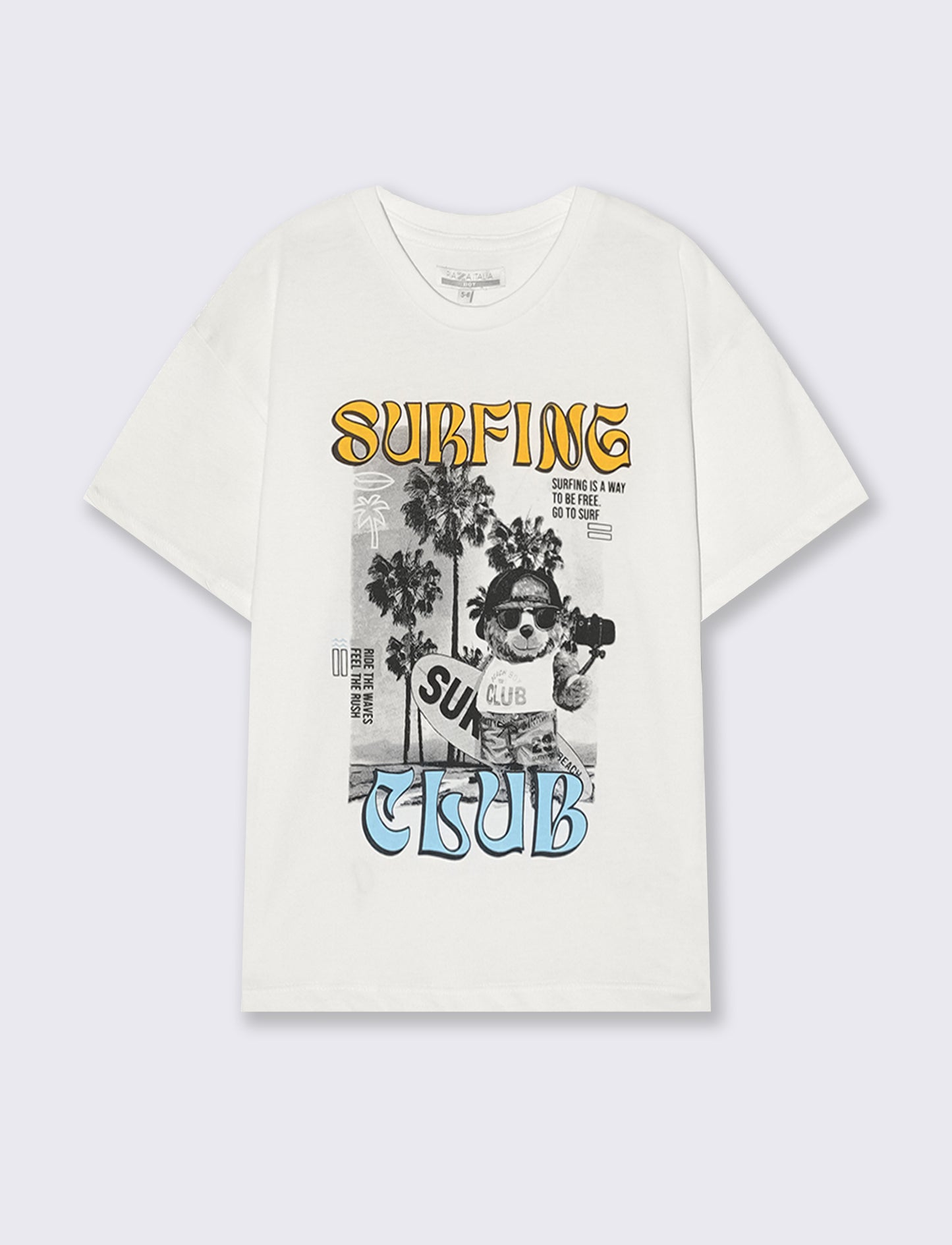 T-shirt surfing club. - Bianco