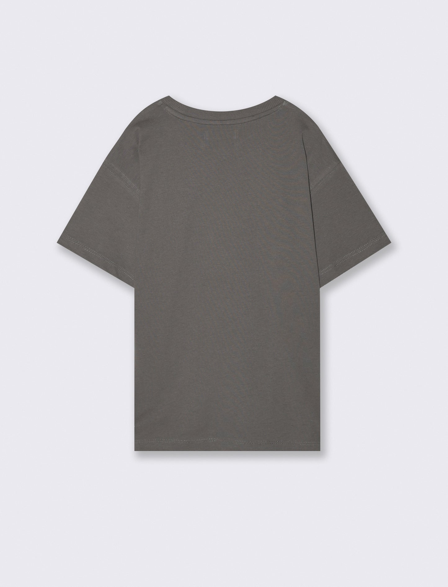 T-shirt mezza manica con ricami palme - Grigio