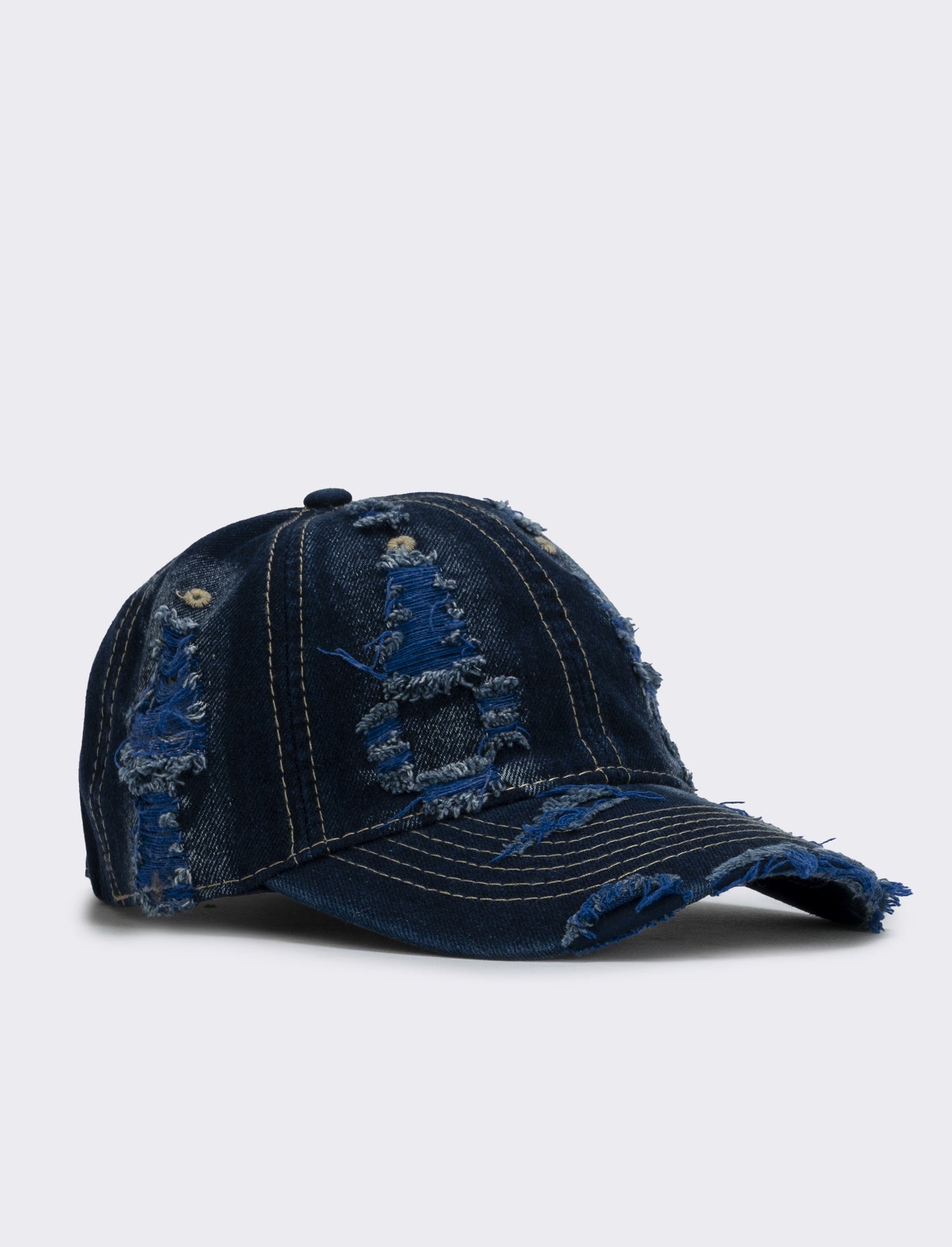 Baseball cap with colored fringes - Blue