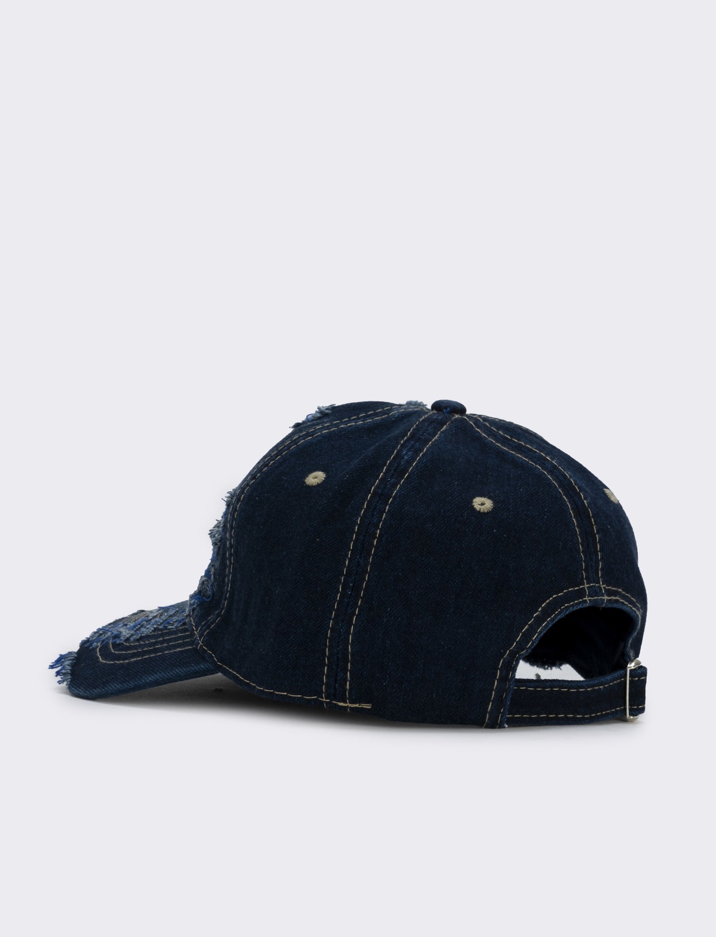 Baseball cap with colored fringes - Blue
