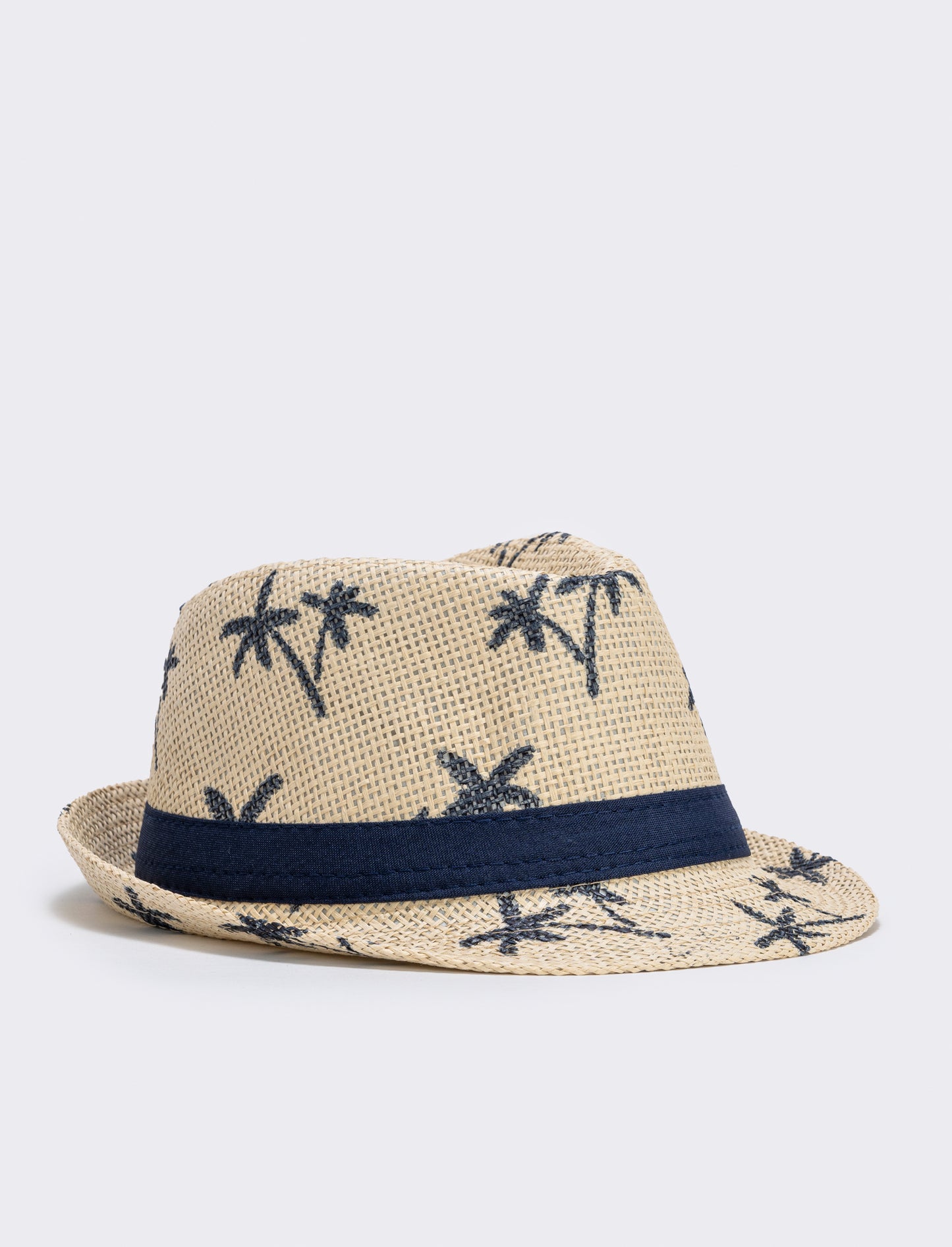 Cappello paglia bambino con palme - Verde
