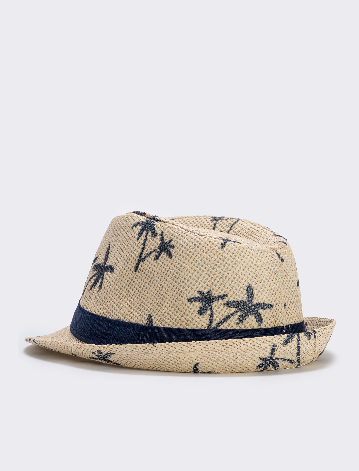 Cappello paglia bambino con palme - Verde
