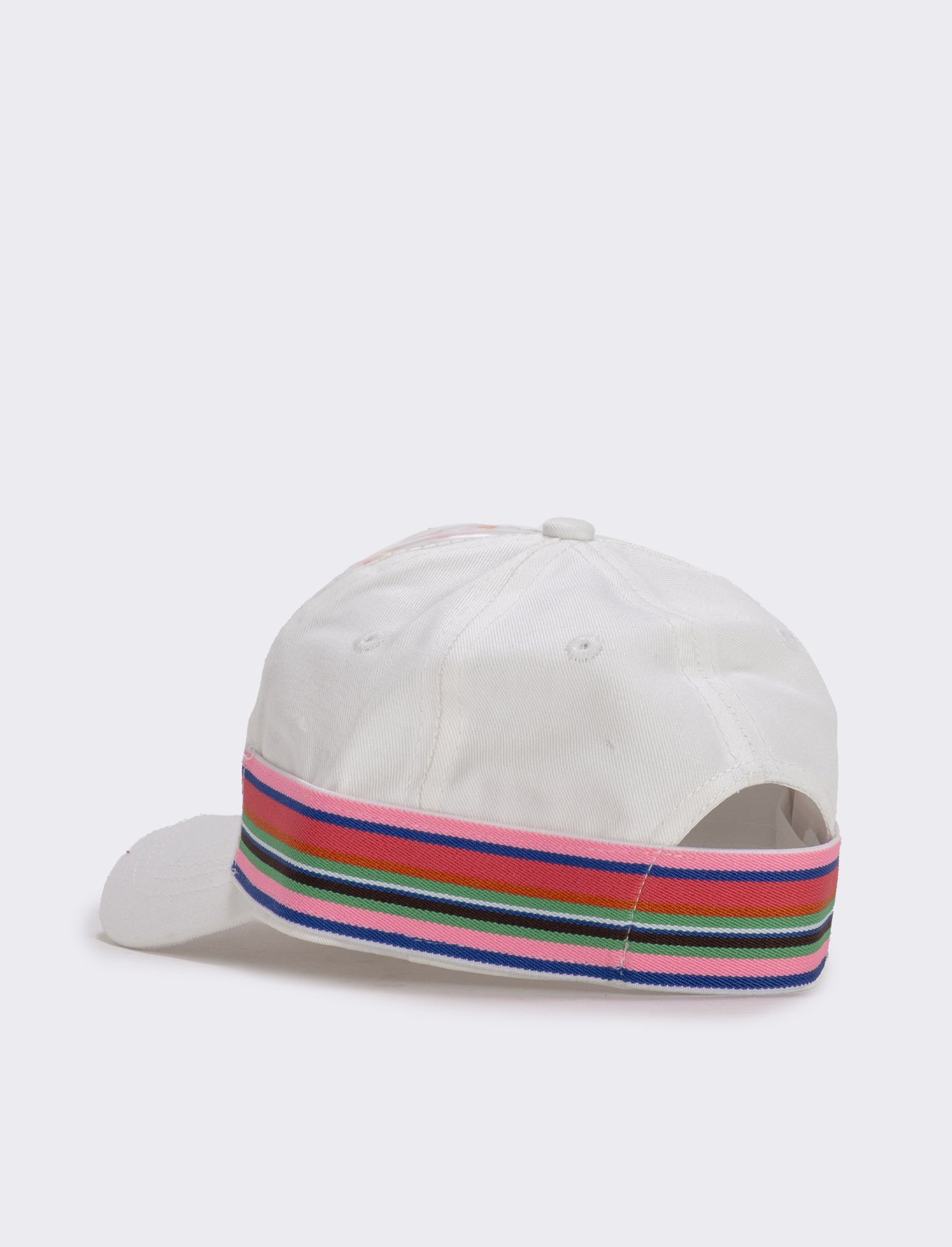 Baseball cap with applications for girls - White