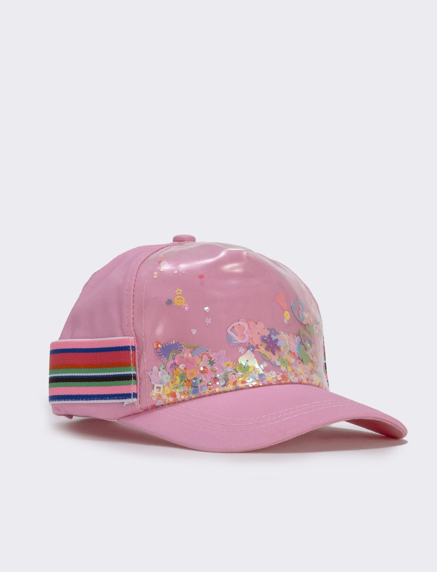 Baseball cap with applications for girls - Pink