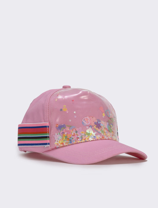 Cappello baseball con applicazioni per bambina - Rosa