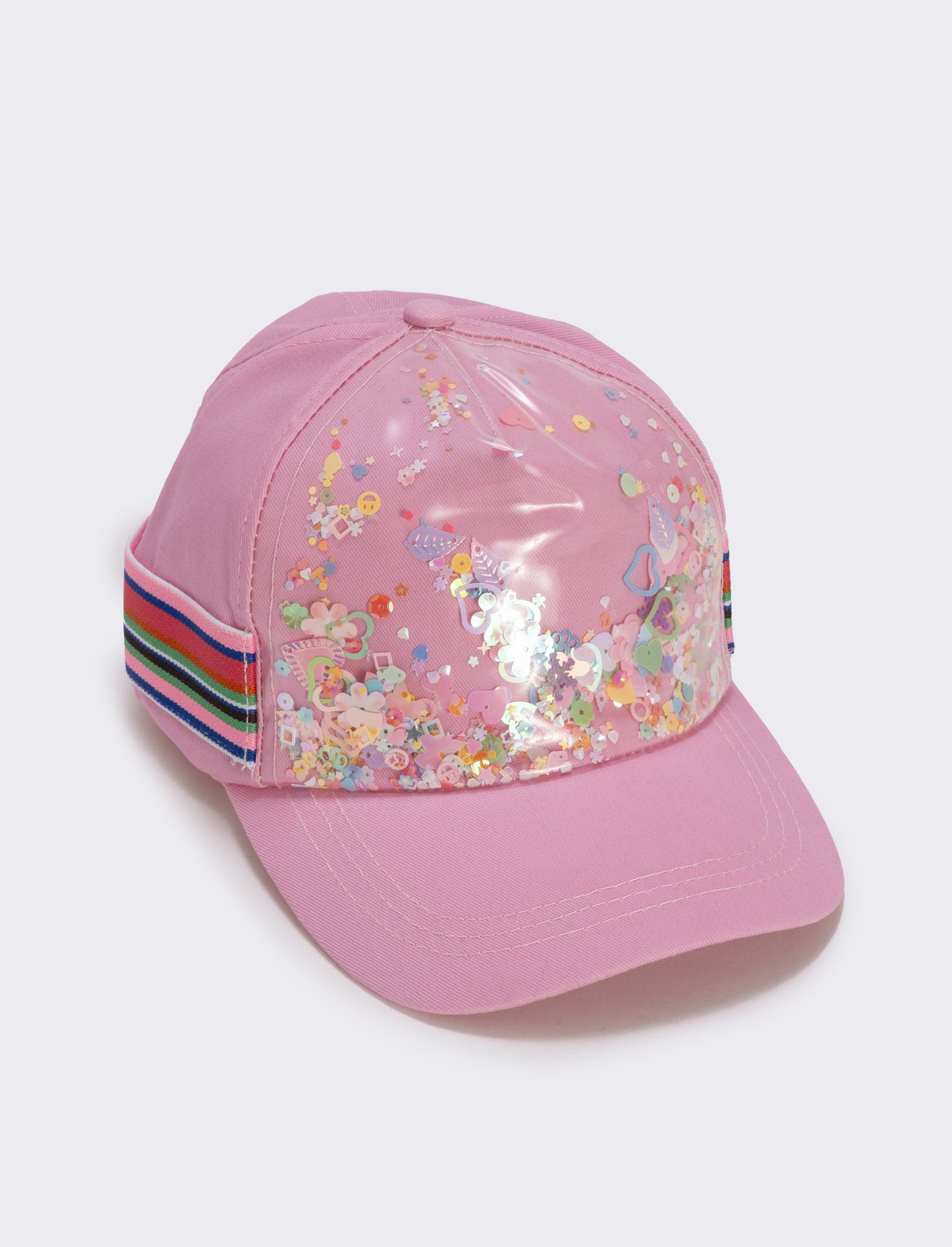 Baseball cap with applications for girls - Pink