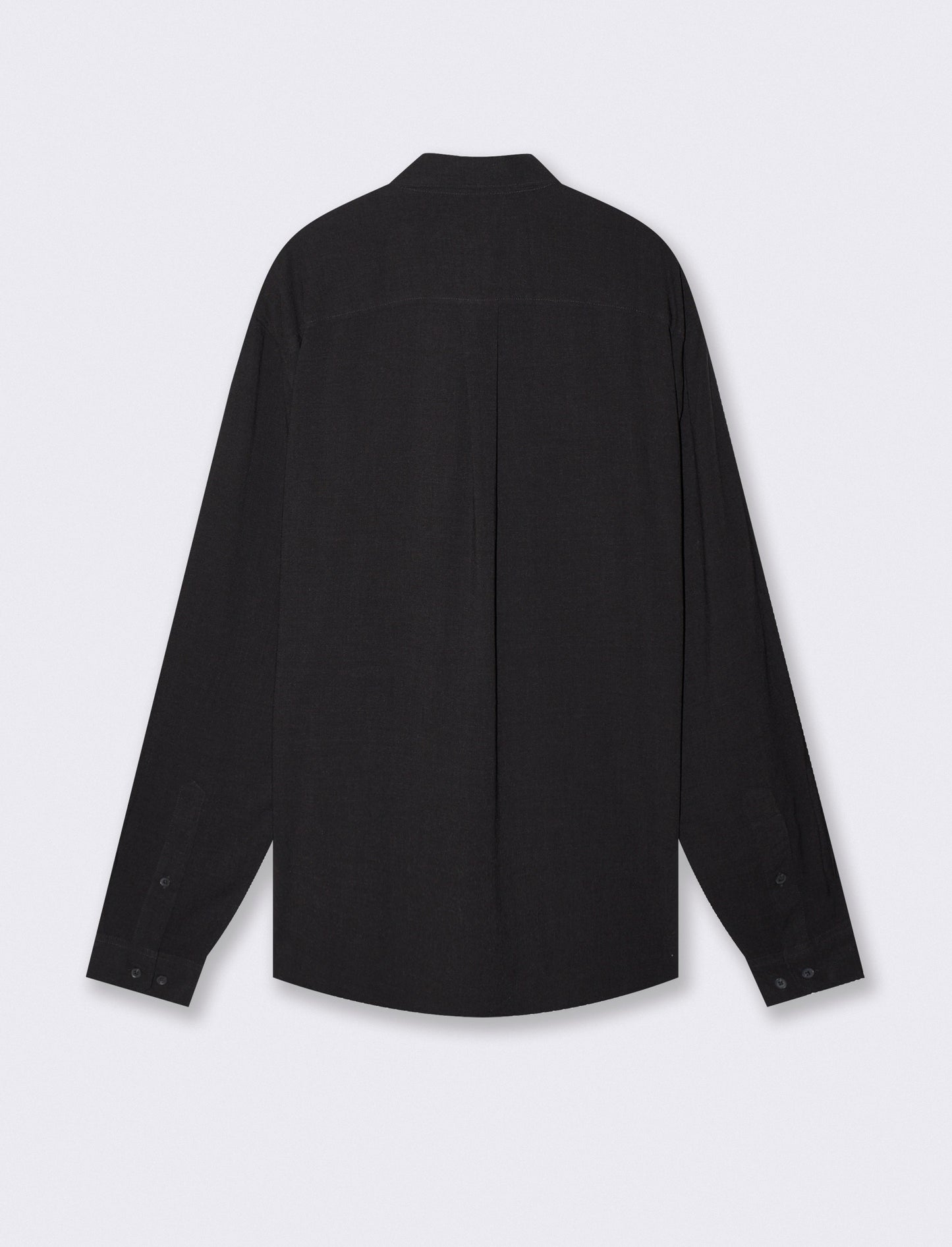 CAMICIA EFFETTO MELANGE IN MISTO VISCOSA - Nero