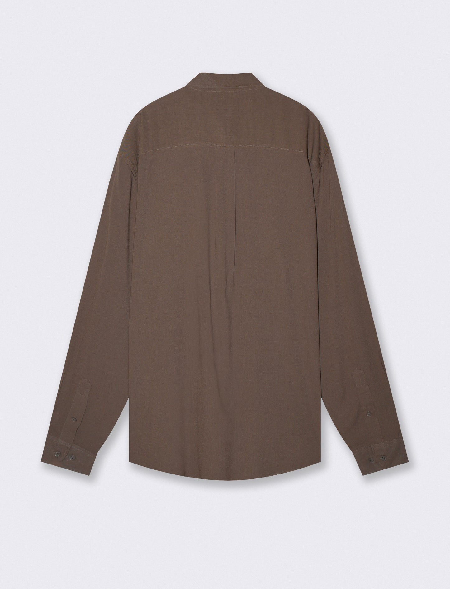 CAMICIA EFFETTO MELANGE IN MISTO VISCOSA - Grigio fango