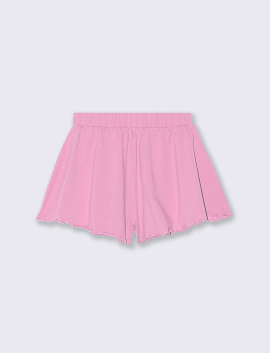 Shorts in jersey elastico svasati - Rosa
