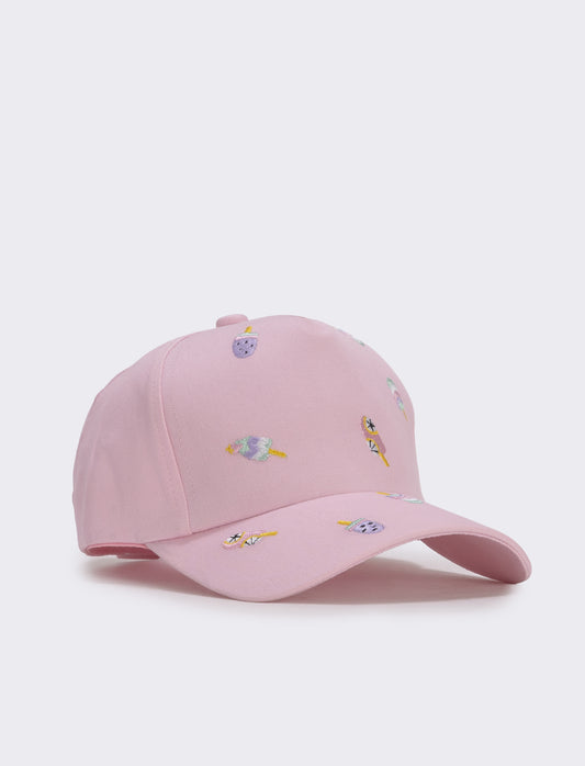 Baseball e gelatini ricamati insieme - Rosa