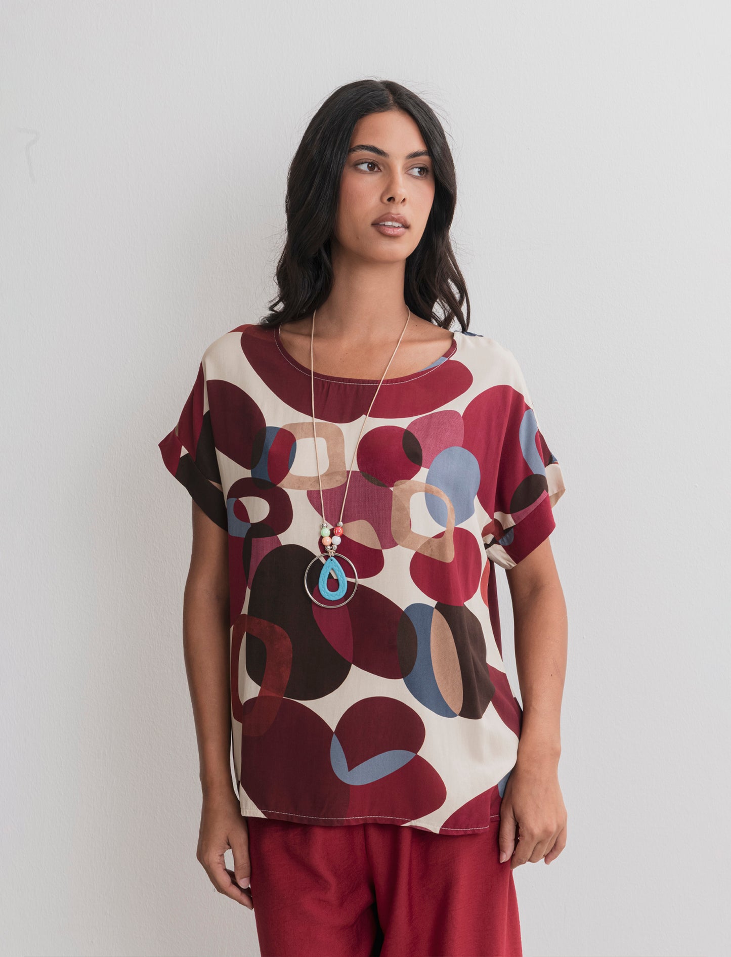 Casacca stampata con collana - Vinaccia