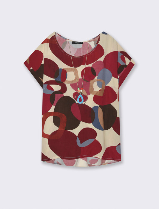 Casacca stampata con collana - Vinaccia