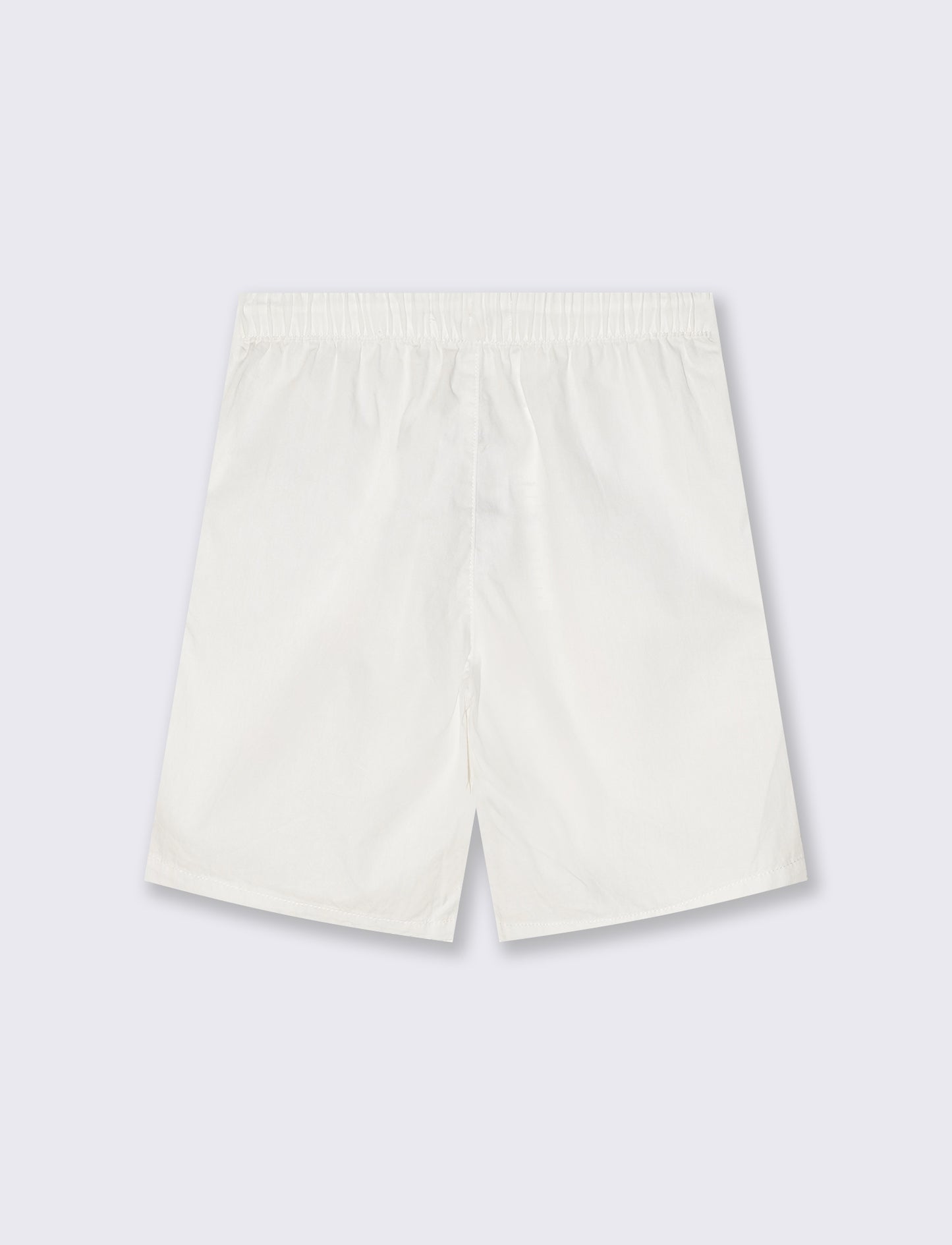 Short in cotone con tagli e lacci vita - Bianco