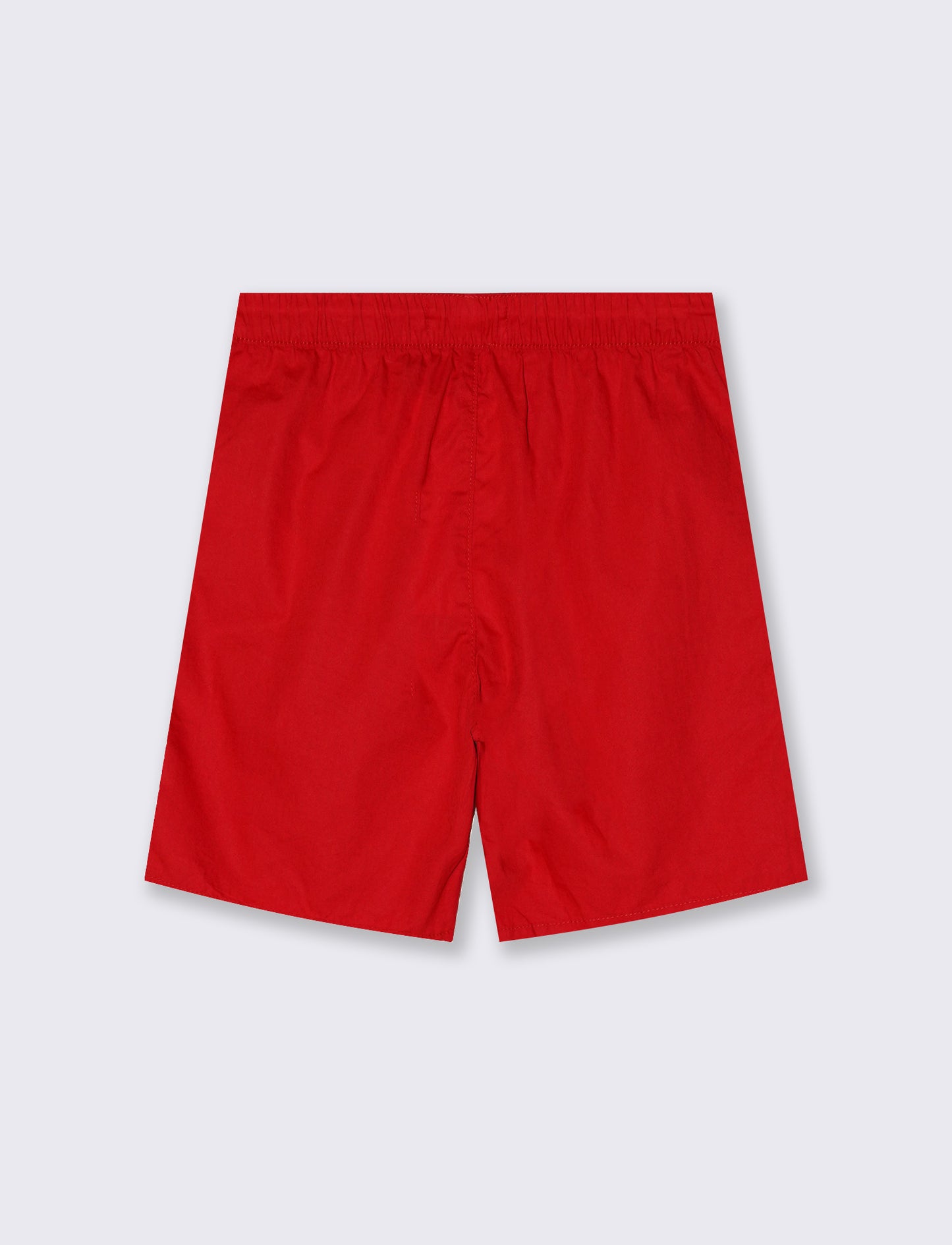 Short in cotone con tagli e lacci vita - Rosso