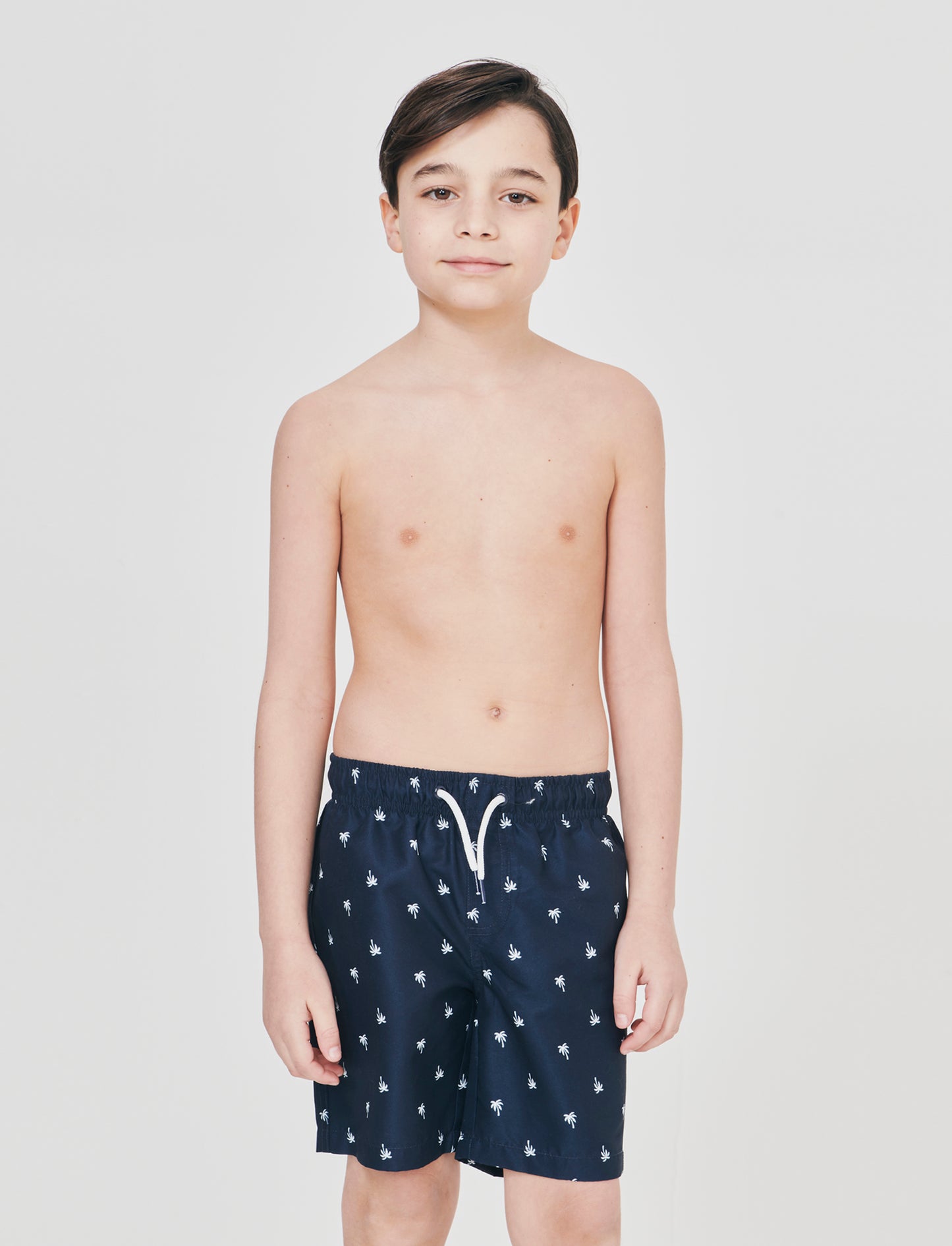 Costume boxer tinta unita con fluo - Blu