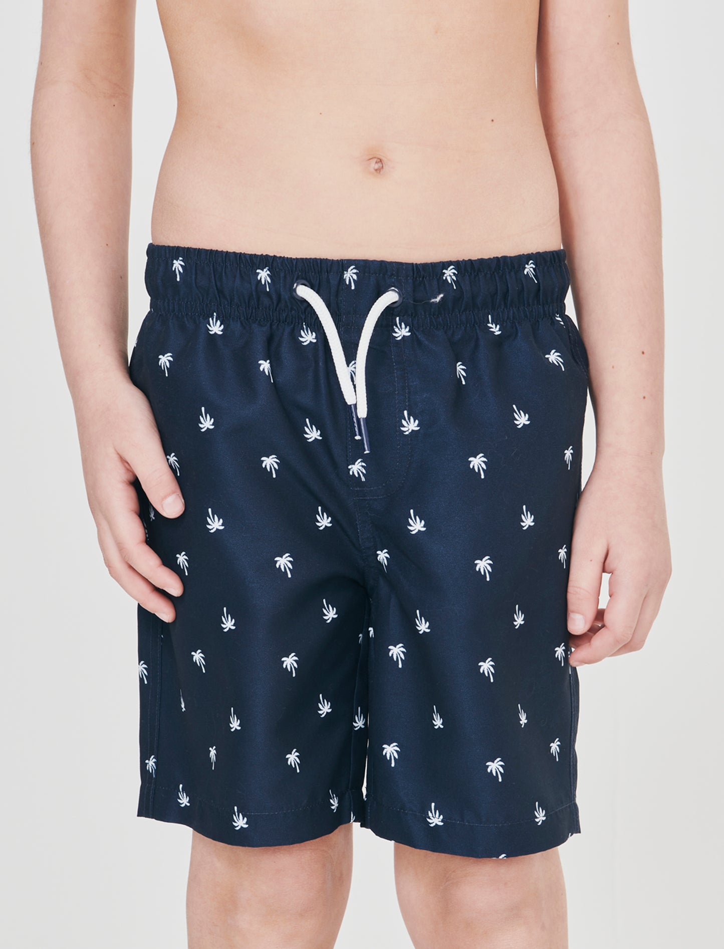 Costume boxer tinta unita con fluo - Blu