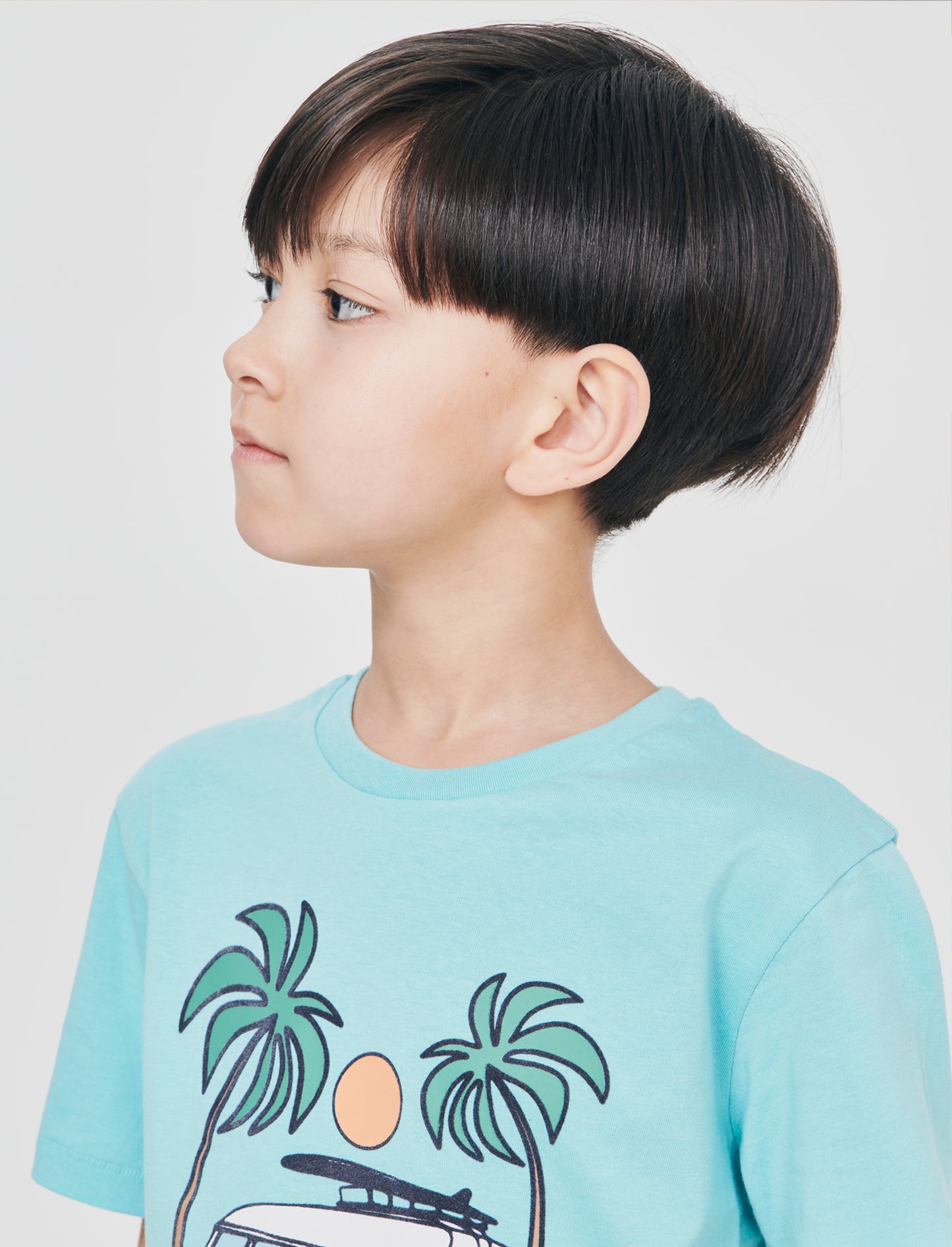 T-shirt con stampa versatile in cotone - Verde acqua