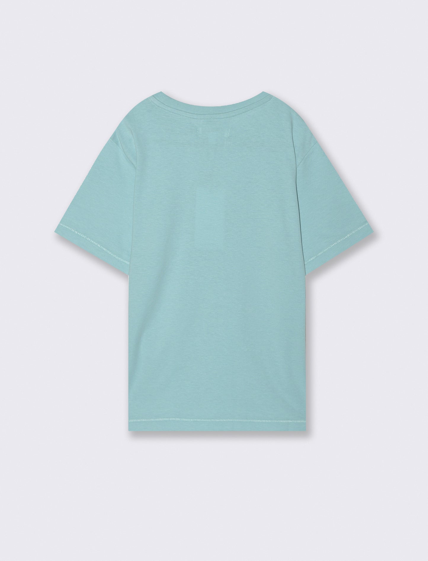 T-shirt con stampa versatile in cotone - Verde acqua