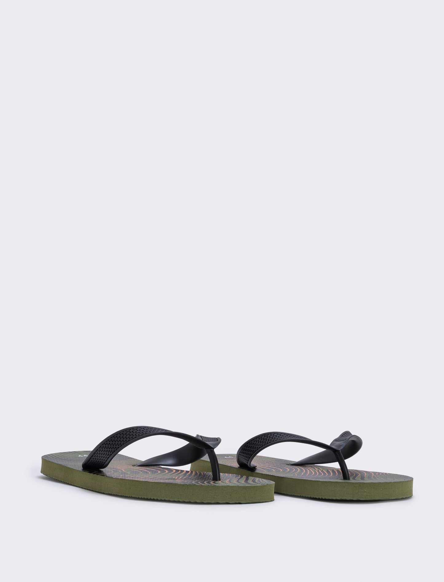 Infradito con stampa astratta da uomo - Nero