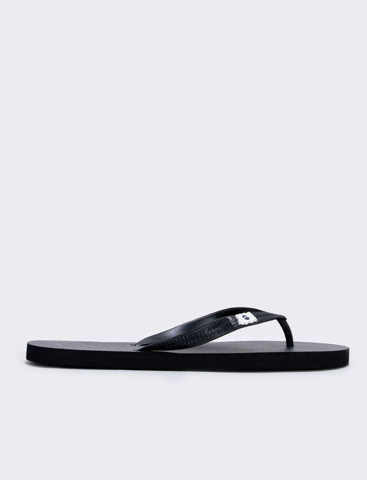 Men's flip-flops with PVC flag - Black